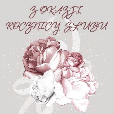 Clear Creations, Swarovski, karnet, kwadrat, Rocznica Ślubu