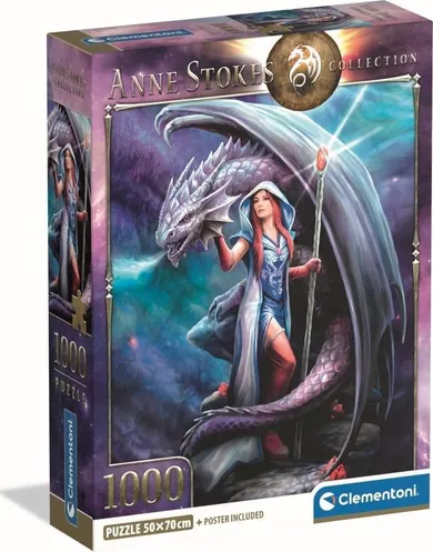 Clementoni, Anne Stokes Collection, Dragon Mage, puzzle, 1000 elementów