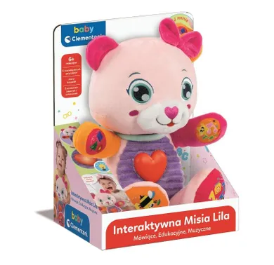 Clementoni, Baby, Interaktywna Misia Lila, maskotka