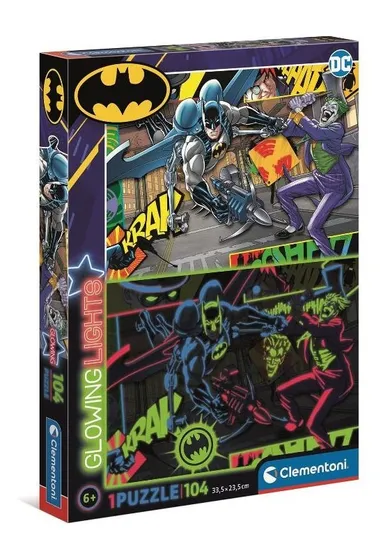 Clementoni, Batman, puzzle glowing, 104 elementy