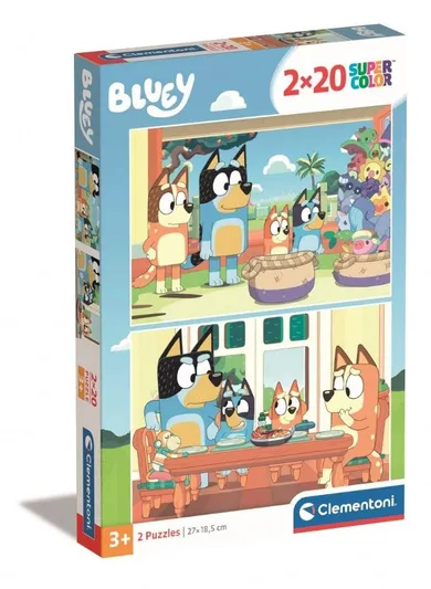 Clementoni, Bluey, puzzle, 2-20 elementów