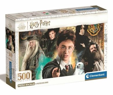 Clementoni, Compact, Harry Potter, puzzle, 500 elementów