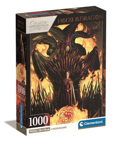 Clementoni, Compact, House of The Dragon, puzzle, 1000 elementów