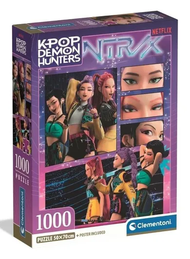 Clementoni, Compact K-pop Demon Hunters, puzzle, 1000 elementów
