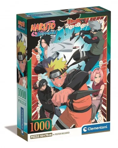 Clementoni, Compact, Naruto, Shippuden, puzzle, 1000 elementów