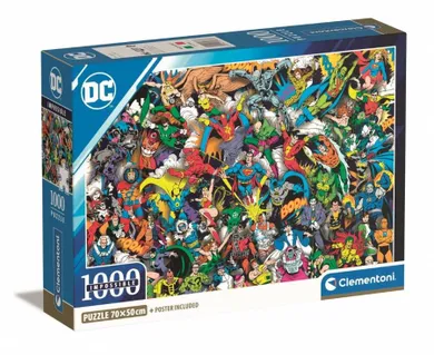 Clementoni, DC Comics, Liga Sprawiedliwości, puzzle, 1000 elementów