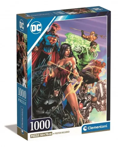 Clementoni, DC Comics, Liga Sprawiedliwości, puzzle, 1000 elementów