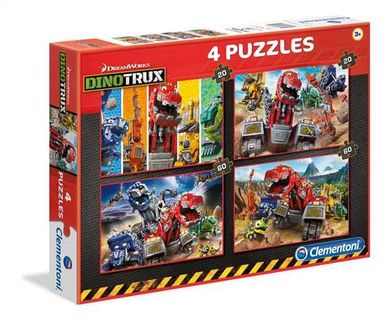 Clementoni, Dinotrux, puzzle 4w1