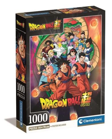 Clementoni, Dragon Ball, puzzle + plakat, 1000 elementów