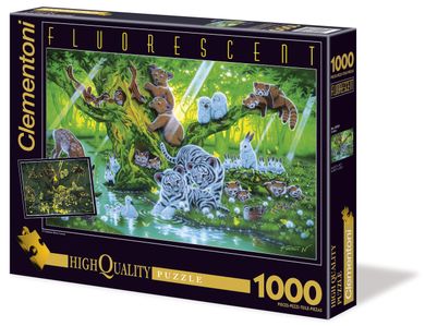 Clementoni, Drzewo Matka, puzzle fluorescencyjne, 1000 elementów