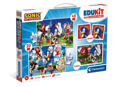 Clementoni, Edukit, Sonic the Hedgehog, puzzle 4w1