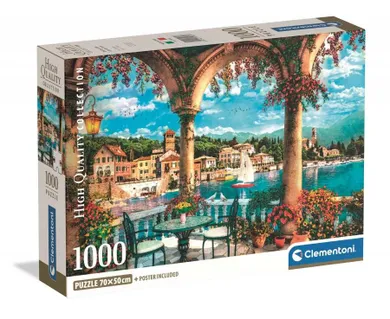 Clementoni, High Quality, Balcony View Of Lake Como, puzzle, 1000 elementów