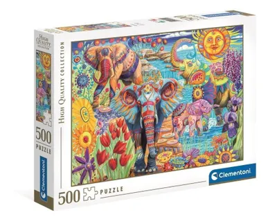 Clementoni, High Quality, Elephants' Carnival, puzzle, 500 elementów