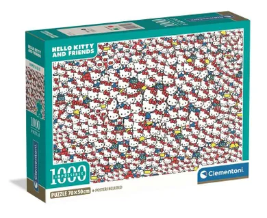 Clementoni, High Quality, Impossible, Hello Kitty, puzzle, 1000 elementów