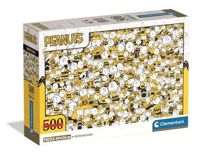 Clementoni, High Quality, Impossible, Peanuts, puzzle, 500 elementów