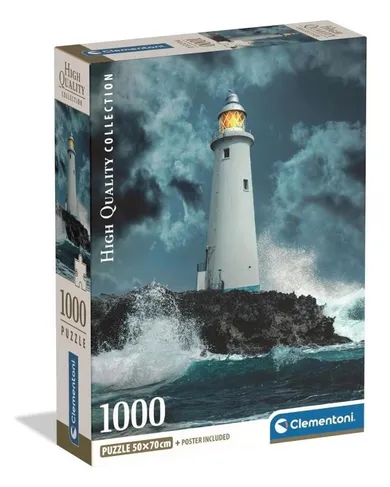 Clementoni, High Quality, Lightouse In The Storm, puzzle, 1000 elementów