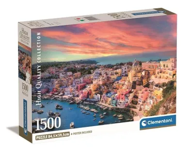 Clementoni, High Quality, Picturesque Procida Island, puzzle, 1500 elementów