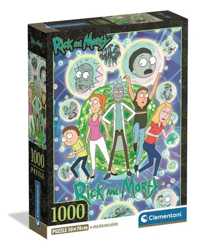Clementoni, High Quality, Rick and Morty, puzzle, 1000 elementów