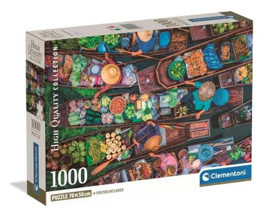 Clementoni, High Quality, Thai Floating Market, puzzle, 1000 elementów