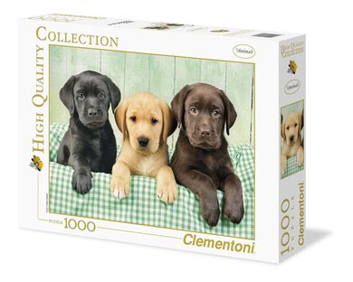 Clementoni, High Quality, Trzy labradory, puzzle, 1000 elementów