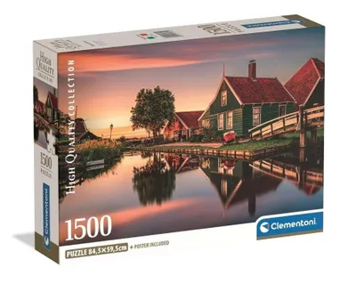 Clementoni, High Quality, Zaanse Schans, puzzle, 1500 elementów