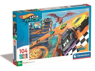 Clementoni, Hot Wheels, puzzle, 104 elementy