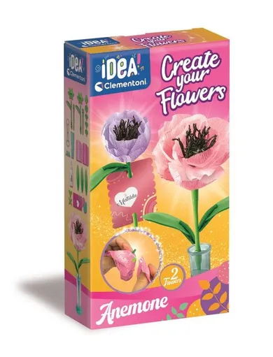 Clementoni, Idea, Mini fabryka kwiatów, zawilec, zestaw kreatywny