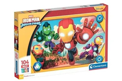 Clementoni, Iron Man i super ekipa, puzzle maxi, 104 elementy