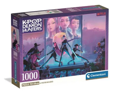 Clementoni, K-Pop Demon Hunters, puzzle, 1000 elementów