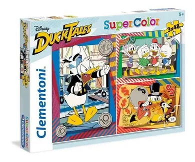 Clementoni, Kaczor Donald, puzzle 3w1, zestaw, 3-48 elementów