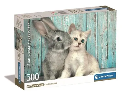Clementoni, Kotek i króliczek, puzzle, 500 elementów