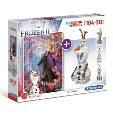 Clementoni, Kraina lodu, puzzle 3D, 104 elementy