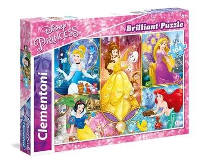 Clementoni, Księżniczki Disneya, puzzle brylantowe, 104 elementy