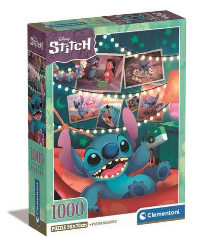 Clementoni, Lilo i Stitch, puzzle + plakat, 1000 elementów