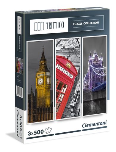 Clementoni, Londyn Trittico, puzzle 3w1, 1500 elementów