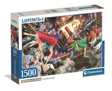Clementoni, Lupin III, puzzle, 1500 elementów