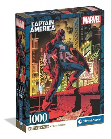 Clementoni, Marvel, Captain America, puzzle, 1000 elementów