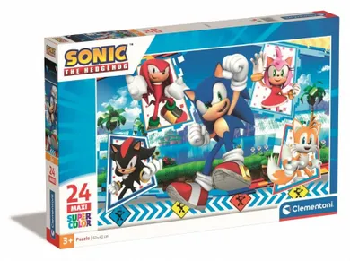 Clementoni, Maxi, Sonic, puzzle, 24 elementy