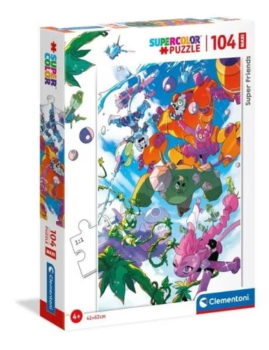 Clementoni, Maxi, Super friends!, puzzle, 104 elementy