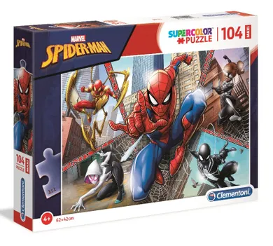 Clementoni, Maxi, Super kolor, Spider-Man, puzzle, 60 elementów