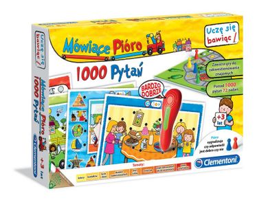 Clementoni, Mówiące pióro 1000 pytań, gra edukacyjna