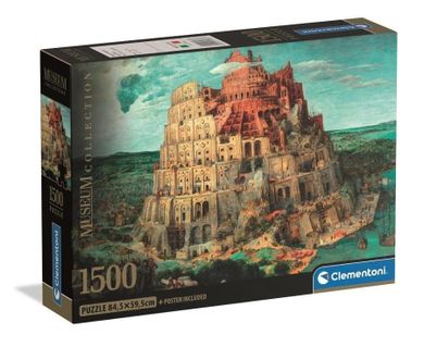 Clementoni, Museum, Bruegel, The Tower Of Babel, puzzle, 1500 elementów