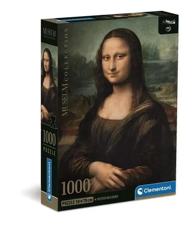Clementoni, Museum, Leonardo, Gioconda, puzzle, 1000 elementów