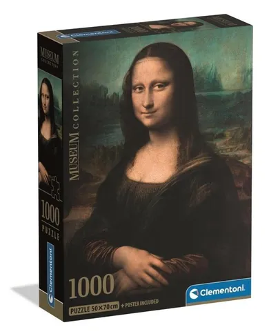 Clementoni, Museum, Leonardo, Gioconda, puzzle, 1000 elementów