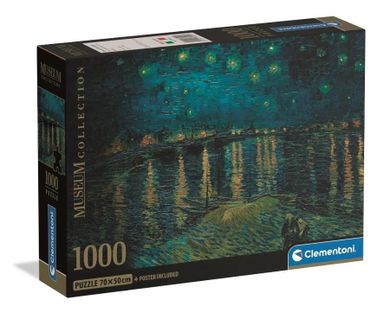 Clementoni, Museum, Van Gogh, Notte Stellata, puzzle, 1000 elementów