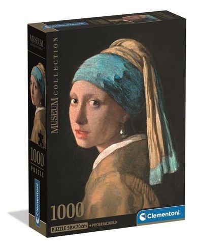 Clementoni, Museum, Vermeer, Girl With A Pearl Earr, puzzle, 1000 elementów
