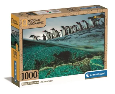 Clementoni, National Geographic, Pingwiny, puzzle, 1000 elementów