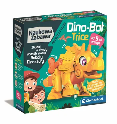 Clementoni, Naukowa zabawa, Dino-Bot Triceratops, zestaw edukacyjny