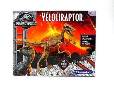 Clementoni, Naukowa Zabawa, Jurassic World, Velociraptor, szkielet, zestaw naukowy