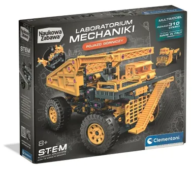 Clementoni, Naukowa Zabawa, Laboratorium Mechaniki, pojazd górniczy, zestaw konstrukcyjny, 310 elementów